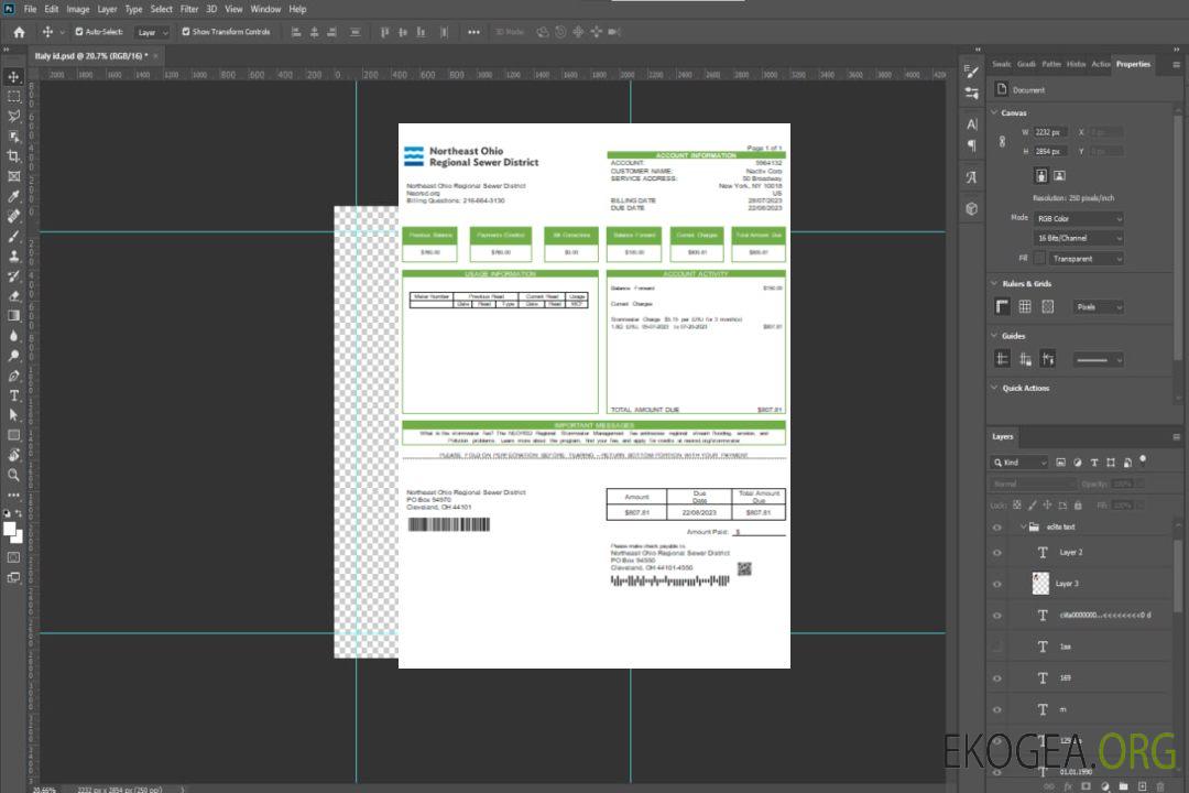 Projet de loi sur les services publics du district régional des égouts du nord-est de l'Ohio, SCR template